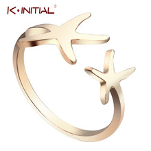 Kinitial 10 шт. женские ювелирные изделия милые двойные сверкающие кольца Морская звезда кольцо для женщин Nuevos Anillos кольца оптом мужские 2024 - купить недорого