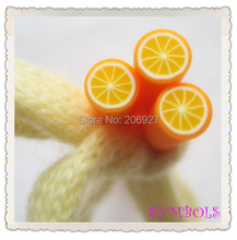 5pcs A-05 5mm Cute Orange Fruit Cane Fancy Nail Art Polymer Clay Cane Nail Art Decoration 2024 - buy cheap