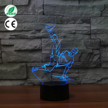 Dançarino hip-hop com lâmpada 3d, cria ilusão de luz led, 7 cores, sensor de toque, para b-boys dança de rua 2024 - compre barato