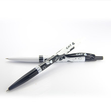 funny kawaii Black & White Cartoon cat Ballpoint Pens 0.5mm blue ink pen office accessories material escolar school supplies 2024 - buy cheap
