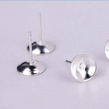 8mm Earring pin Needles Hooks bowl shape head studs Craft DIY making findings kit Pins & Needles components materials jewelry 2024 - buy cheap