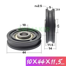 1pcs 10*44*11.5Molybdenum disulfide POM polyformaldehyde nylon wheel 2024 - buy cheap