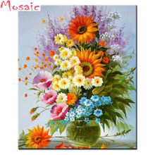 Flower Vase Diamond Painting Kits-5D Full Round square Drill Diamond Painting by Numbers-Diamond Embroidery Cross Stitch Art 2024 - buy cheap