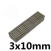 50pcs bulk small round NdFeB disk magnet diameter 3mm x 10mm strong rare earth neodymium iron boron magnet 2024 - buy cheap