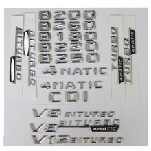 3D Chrome Trunk Letters Badge Emblem Emblems for Mercedes Benz W246 W242 B180 B200 B220 B250 B260 V8 BITURBO AMG 4MATIC CDI 2024 - buy cheap