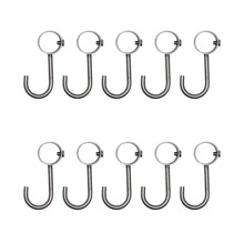 Rod Hooks Stainless Steel Wardrobe Hooks Kitchen Hook  - Pack of 10 2024 - buy cheap