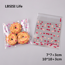 LBSISI Life Heart Love Rose Candy Cookie Bag Wedding Decoration Packing Gift Bags For Food Biscuits Beans Soap 2024 - buy cheap