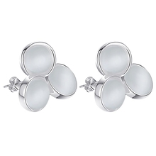 Forma de trébol simple blanco de calidad superior envío gratis pendientes plateados para mujeres joyería de moda/EFWIABBB WYTFRNBR 2024 - compra barato