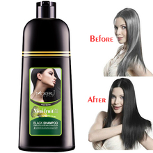 Mokeru shampoo de tingimento instantâneo para cabelos, shampoo orgânico permanente fácil de usar, rápido, preto, cobertura de cabelos cinza 2024 - compre barato