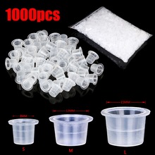 1000 Pcs/Bag Microblading Tattoo Ink Cup Cap Pigment Clear Holder Container 15mm Size For Needle Tip Grip Tattoo Power Supply 2024 - buy cheap