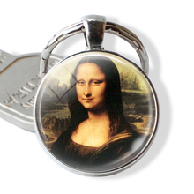 Fashion DIY Mona Lisa Jewelry Key Chain Ring Silver Plated  Mona Lisa New Year Gift Best Birthday for Women for Men Gift 2024 - buy cheap