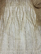 2017 Latest gold African French net Lace Fabric 5yards High Quality African Tulle Lace Fabric For Wedding 2024 - buy cheap