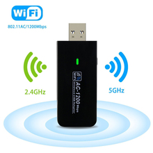 Adaptador inalámbrico USB 3,0 de doble banda, 2,4G/5,8G, 802.11ac, 1200Mbps, señal Wifi, adaptador AP para escritorio/portátil 2024 - compra barato