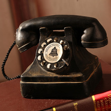 Vintage Style resin telephone model bar cafe furnishing articles prop home decoration 2024 - buy cheap