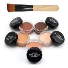 New Cosmetic Concealer Cream POPFEEL 1pc Foundation Base Nude Face Liquid Cover Concealer Cream + Wooden Makeup Brush 35 2024 - buy cheap