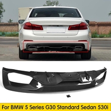 G30 Carbon Fiber Rear Bumper Diffuser Lip Spoiler for BMW 5 Series G30 Standard Sedan 4 Door 530i 540i 2017 - 2018 Rear Diffuser 2024 - buy cheap