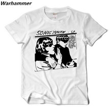 Warhammer Rock Sonic Youth Goo TShirt Men Cotton Print Stanley Donwood Summer Tee Shirt O-neck Short Sleeve 2XL Rock FansT-shirt 2024 - buy cheap