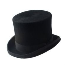 8 Size Wool Men's Women's BalcK Teampunk Hat  Top Hat Victorian Traditional Fedoras Cap Millinery Magician Hat 2024 - buy cheap