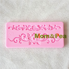 Mom&Pea 1195 Free Shipping Flower Silicone Mold Cake Decoration Fondant Cake 3D Mold Food Grade 2024 - buy cheap