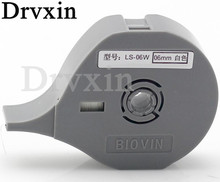 Impresora de cinta de tinta Original BIOVIN, pegatinas de etiqueta LS-06W(6mm + blanco) para impresora de identificación de Cable, máquina de letras electrónica s650e,s700 2024 - compra barato