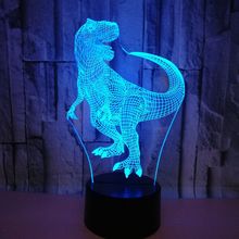 Creative LED Vision Dinosa 3D Night Light Usb Table Lamp  Kids Bedroom Sleeping Lampara Lighting Home Party Decor 2024 - buy cheap