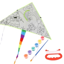 New DIY Painting Kite With Pigment Kite For Kids Children Flying Outdoor Sport Toy Gift For Boys And Girls 2023 - buy cheap