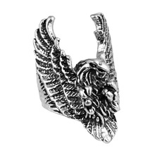 MANGOSKY LBS New Eagle Animal Wrap Ring in Antique Silver and Bronze color for Woman Trendy Retro Vintage Rings Women 2024 - buy cheap