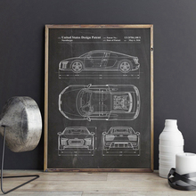 Car Enthusiast for Audi R8 Artwork Patent Auto Wall Art Canvas Painting Transportation Poster Room Decor Prints Picture Gift 2024 - buy cheap