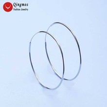 Qingmos Classic Trendy Hoop Ring Earrings for Women with Silvery 45mm Sterling Silver 925  Hoop Ring Earrings Fine Jewelry-ea570 2024 - buy cheap
