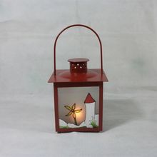 Red Iron Candlestick Droplight Model Holiday Gift Wedding Glass Holder Metal Lanterns Decorative Lanterns For Candles 2024 - buy cheap