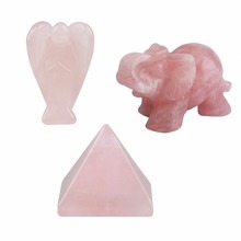 TUMBEELLUWA Healing Crystal Set,Guardian Angel Elephant Pyramid Reiki Chakra Energy Figurine Decor 2024 - buy cheap