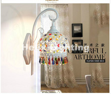 Lâmpada de parede tiffany decoração, lâmpada de parede barroca, luz colorida de parede para varanda, quarto, corredor e27 ac 2024 - compre barato
