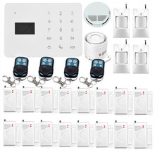 Touch Screen  GSM Alarm System With Smoke Sensor 4 PIR Detector 16 Door Contact 2024 - buy cheap