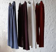 YoYiKamomo-pantalones de algodón de pierna ancha para mujer, pantalón suelto de ocio, con cintura elástica, talla grande 2024 - compra barato