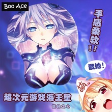 Hyperdimensão soprunia anime girl 3d peitos ecchi mousepad com gel de silicone macio descanso de pulso 2024 - compre barato