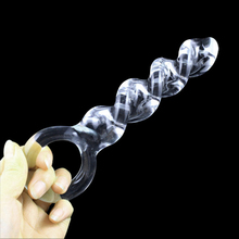 Adulto jogos de vidro claro vibrador anal plug bujão bujão inserção massagem brinquedo de cristal pênis brinquedos sexuais produtos forte potência 2024 - compre barato