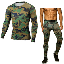 Chándal de entrenamiento para hombre, conjunto deportivo de compresión para correr, traje de entrenamiento para trotar, ropa deportiva de colores con estampado 3D 2024 - compra barato
