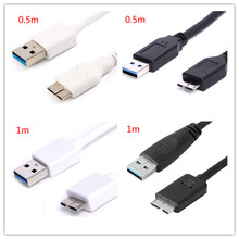 Кабель USB 3,0 пластиковый мини USB папа A к Micro B кабели для передачи данных Шнур для внешнего жесткого диска 50 см/100 см 2024 - купить недорого