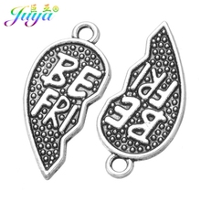 30pcs/lot Antique Silver Color Best Friend Half Heart Charm Pendant For Jewelry Hand Craft DIY Friendship Charms 2024 - buy cheap