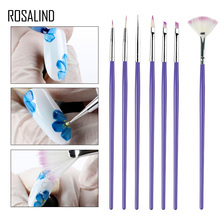 ROSALIND 7PCS/Set UV Nail Art Brushes Dotting Painting Drawing Pen Builder Design Nail Tip for  Manicure Tools Decoration 2024 - buy cheap