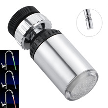 ABS Luz Colorida Alterando Brilho Chuveiro LED Torneira de Água Torneira Da Cozinha Faucet Light Sensor de Temperatura para Cozinha Casa de Banho 2024 - compre barato