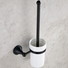 Luxury Black Toilet Brush Holder Set Antique Toilet Brush Holder Ceramic Toilet Brushes Bathroom Accessories 2024 - buy cheap