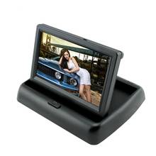Foldable 4.3"Car TFT LCD Color Monitor with Rear view Camera  Backup Camera Parking System With Car Rear View mirror 2024 - buy cheap