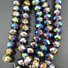 Fg8060-joias de moda, conjunto de espaçadores soltos com contas de cristal roxo facetadas, peças, 4x6mm 5x8mm, 7x10mm, ab, joias da moda 2024 - compre barato