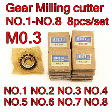 M0.3 Modulus 1 #-8 #8 unids/set/set HSS Gear Milling cutter envío gratis 2024 - compra barato