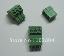 Conector de bloque de terminales de tornillo, 3 pines/vías, 100mm, Color verde, con pin tipo T, 3,5 Uds. 2024 - compra barato