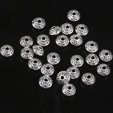 Lote de cuentas separadoras de plata tibetanas de aleación de Zinc, abalorios artesanales para fabricación de joyas, pulsera, 6mm, 200 unidades 2024 - compra barato