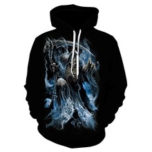 New Fashion Hoodie Sweatshirts Men Womens Hoodies Long Sleeve Skull Punisher Grim Reaper 3D Print Hip Hop Hooded Pullover Jacket 2024 - buy cheap
