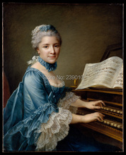 free shipping classical court figure oil painting canvas prints woman playing piano oil painting on canvas decoration picture 2024 - buy cheap