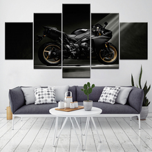 Modern white Motorcycle Racing Canvas Painting Framework HD Print Wall Art Pictures 5 Pieces Poster Living Room Home Decoration 2024 - buy cheap